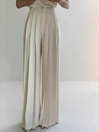 Plain Pants, High Waisted Wide Leg Pants, Sewing Things, High Waist Wide Leg Pants, Maxi Robes, Pantalon Large, Looks Chic, Maxi Skirts, Yoga Shorts