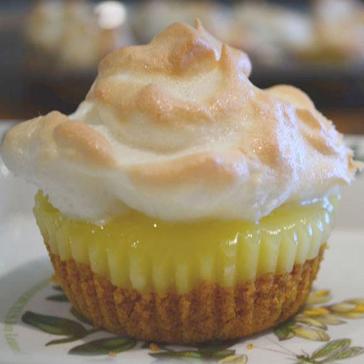 a close up of a cupcake on a plate