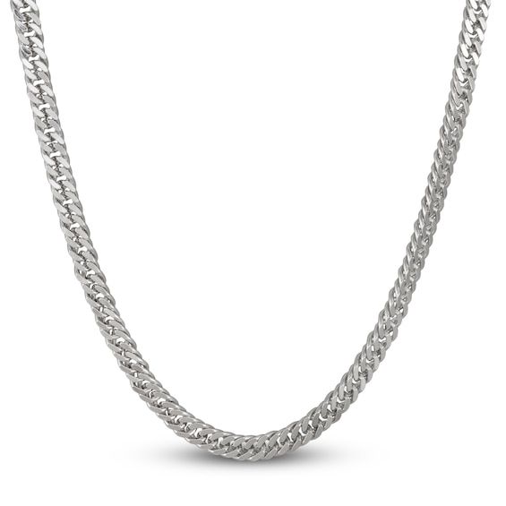 Versatile and stylish, bold solid curb links join together to form this handsome 6.9mm men's necklace. Crafted in sterling silver, the 22-inch curb chain secures in place with a lobster clasp. Jared The Galleria Of Jewelry, Men's Necklace, Necklace Sterling Silver, Curb Chain, Link Necklace, Chains Necklace, Lobster Clasp, Diamond Necklace, Mens Jewelry