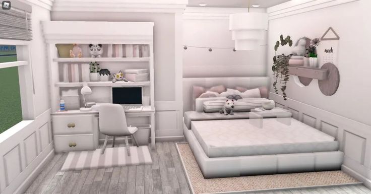 Bedroom Ideas Bloxburg, Bloxburg Bedroom Ideas, Bloxburg Bedroom, Blocksburg Room Ideas￼, House Decorating Ideas Apartments, Small House Layout, Bedroom Ideas Aesthetic, Simple Bedroom Design, Tiny House Layout