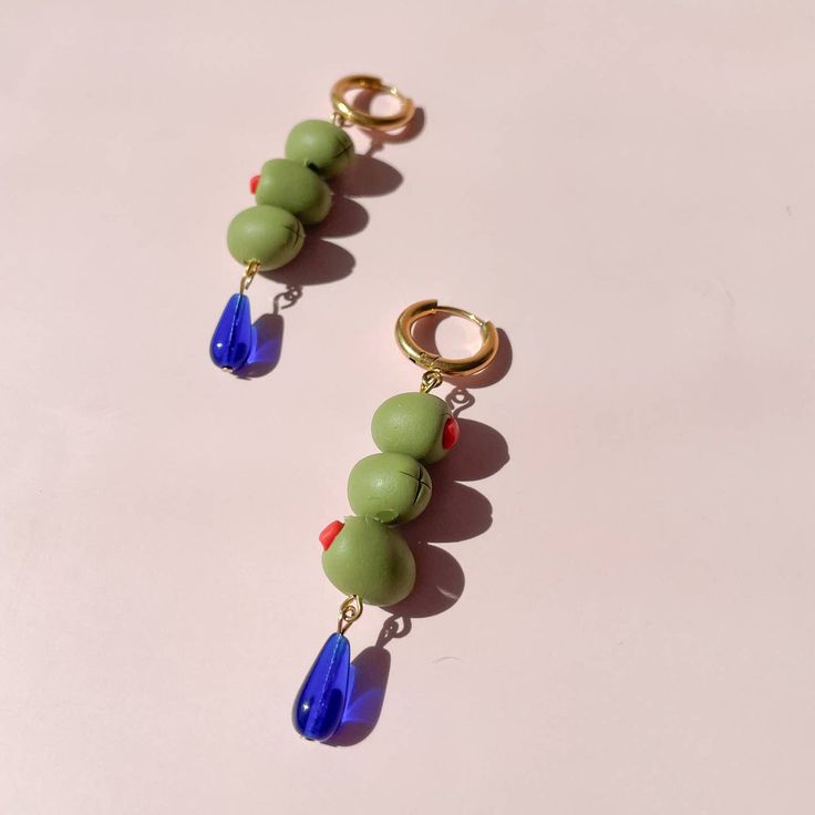 Olive Stack Earrings 2025 Wardrobe, Olive Earrings, Stack Earrings, Hair Necklace, Candle Wrap, Cobalt Glass, Stacked Earrings, Print Calendar, Bead Projects