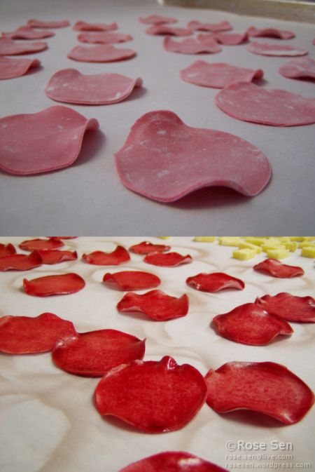 some food is laying out on a pan and ready to be cooked in the oven