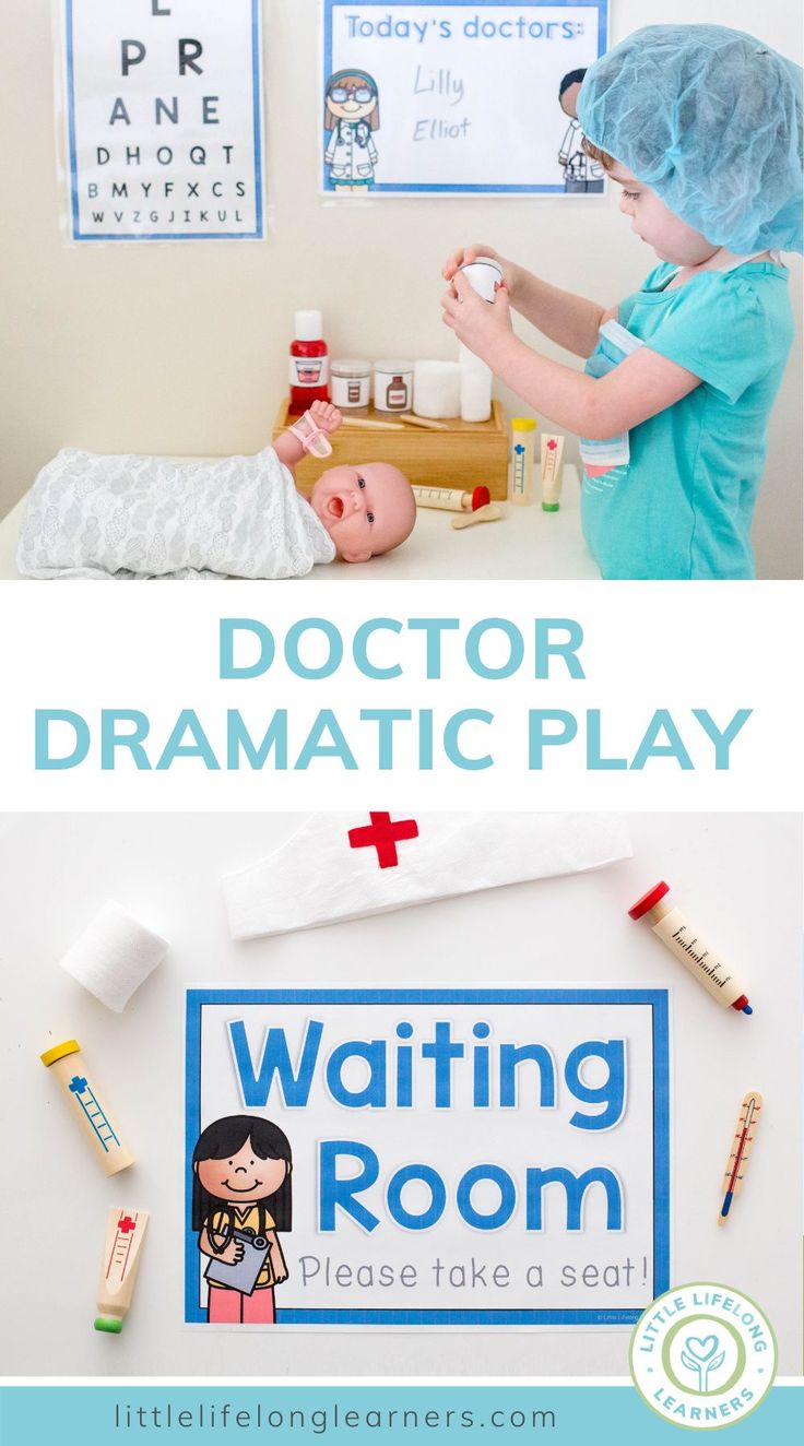 the doctor dramatic play is perfect for toddlers to learn how to use their toys