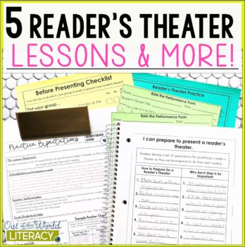 five books with the title 5 reader's theater lessons and more