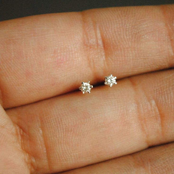 Pretty little things - perfect Christmas gifts! For baby girls, sisters, mother as well as all the guys who like jewelry! * Diamond Wt/Diamond Size (each stud): (Please select from 'Diamond Size' dropdown) > 0.01 ct / 1.3mm > 0.02 ct / 1.7mm > 0.03 ct / 1.95mm > 0.04 ct / 2.1mm > 0.05 ct / 2.3mm > 0.06 ct / 2.5mm > 0.07 ct / 2.6mm > 0.08 ct / 2.8mm > 0.09 ct / 2.9mm > 0.10 ct / 3.0mm * Diamond - H Color, Vs-Si Purity * Gold - 14K Solid Yellow Gold. (other colors ava Newborn Diamond Earrings, Classic Diamond Birthstone Earrings, Diamond Birthstone Earrings For Anniversary, Dainty Diamond White Diamond Earrings With Single Diamond, Dainty Diamond White Earrings With Single Diamond, Delicate Round Diamond Earrings With Single Diamond, Everyday Diamond White 14k Gold Earrings, Everyday 14k Gold Diamond White Earrings, Dainty Diamond White Diamond Earrings