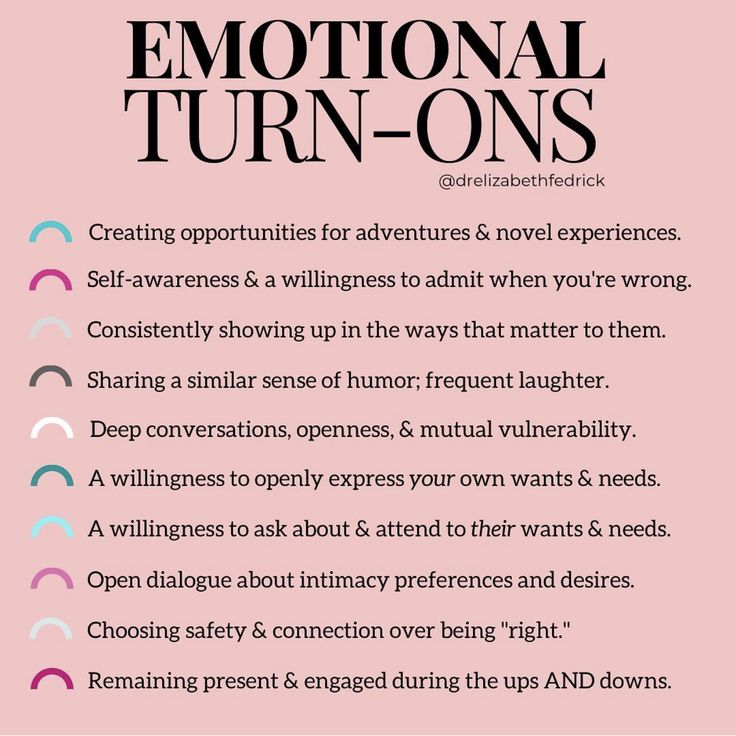 a pink poster with the words, emotions turn - ons