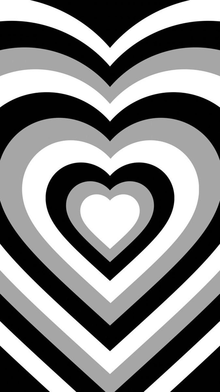 two hearts are in the middle of a black and white striped heart pattern on a black background