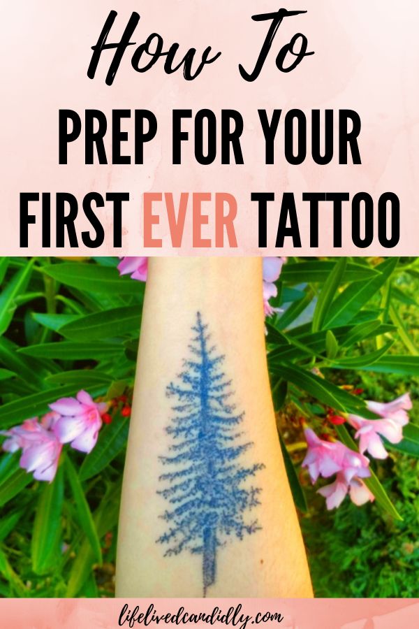 a tattoo with the words how to prep for your first ever tattoo on it's arm