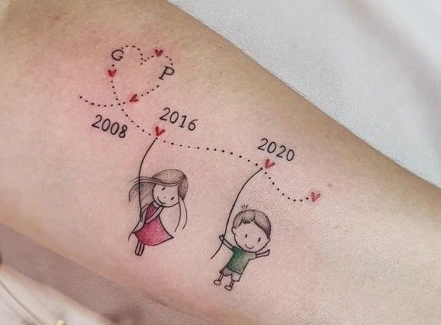 a couple holding hands and flying hearts on their arm with the year 2009 to 2013