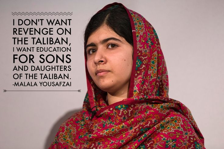 a woman wearing a red shawl and looking at the camera with a quote above her head