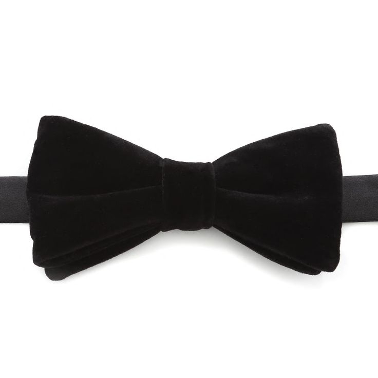 Black Velvet Bow Tie Image 1 Classic Black Ribbon Bow For Evening, Classic Evening Bow With Black Ribbon, Classic Bow With Bow Tie Back For Party, Pre-tied Decorative Bow Tie For Black Tie Events, Classic Black Adjustable Suit And Tie Accessories, Classic Party Bow With Tie Back, Classic Bow Tie With Detachable Bow For Black-tie Events, Classic Black Bow For Black Tie Event, Classic Black Ribbon Bow Tie For Formal