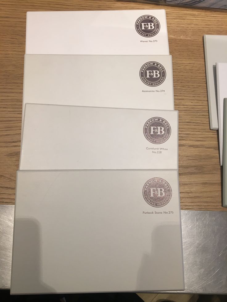 three envelopes sitting next to each other on a table