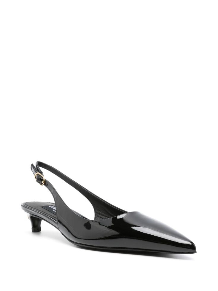 patent-leather slingback pumps from DOLCE & GABBANA featuring black, calf leather, patent finish, pointed toe, slingback strap, branded insole and low heel. Size Info IT Color Detail Black Made In Italy Material Lining: 100% calfskin Sole: 100% calfskin Exterior: 100% calf leather Season One Fall-Winter Season Two Fall-Winter Product with heel Brand Dolce & Gabbana Size And Fit Heel 1,4 in / 3,5 cm Travel Tote Bag, Crossbody Tote Bag, Moon Boots, Blazer With Jeans, Crossbody Tote, Slingback Pump, Black Heels, Low Heels, Wallet Men