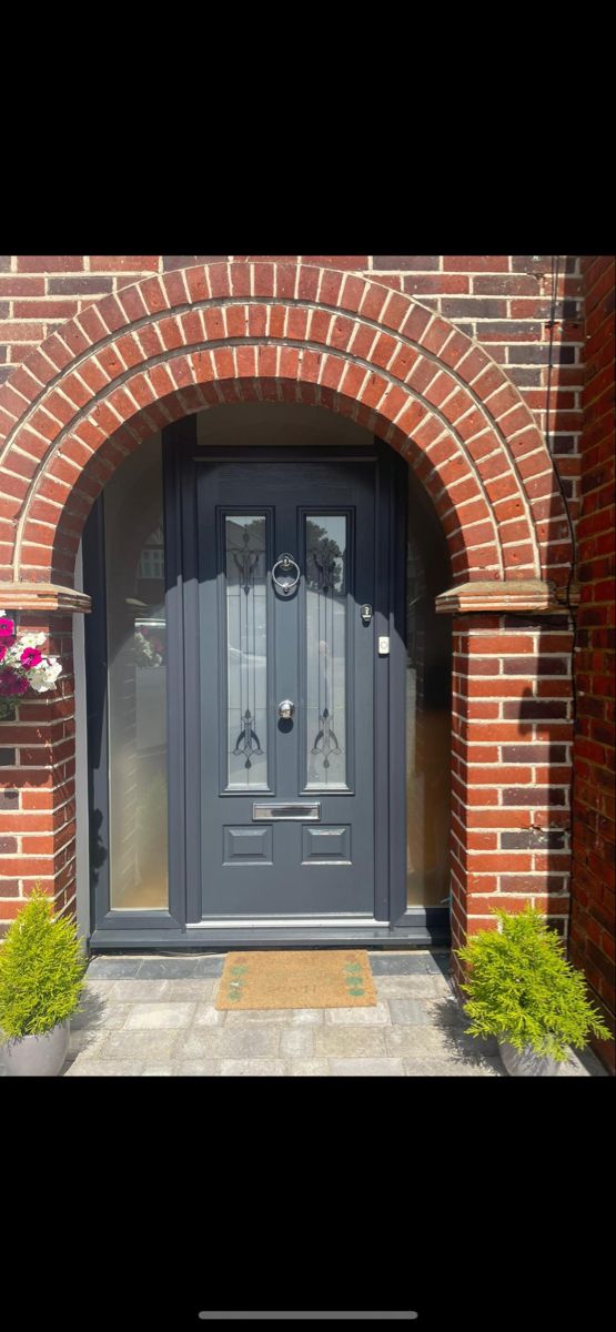 Installed by us at The Wright Glazing Company Edinburgh Front Door, Solidor Edinburgh Door, Anthracite Grey Front Door, Grey Front Door, Home Exterior Makeover, Front Door Porch, Exterior Makeover, Park Lane, Front Doors