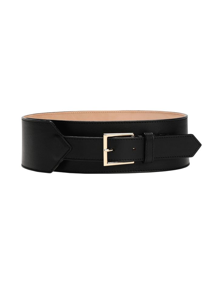 A special accessory for pairing with a T-shirt and midi skirt or an elegant mini dress. Made in Italy, this 8 by YOOX leather belt comes with a high corset effect and central closure with a maxi square metal buckle. , Color: Black , Size: S Chic Black Belt For Workwear, Leather Party Belts, Trendy Fitted Belts For Work, Elegant Fitted Belt With Removable Feature, Elegant Spring Corset Belt For Night Out, Chic Black Belt Buckles For Work, Chic Leather Corset Belt For Party, Chic Corset Belt For Night Out In Spring, Chic Belted Corset Belt For Spring