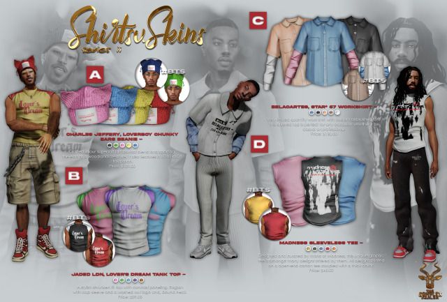 an image of some clothes and hats for the characters in this video game, which is also available on nintendo wii