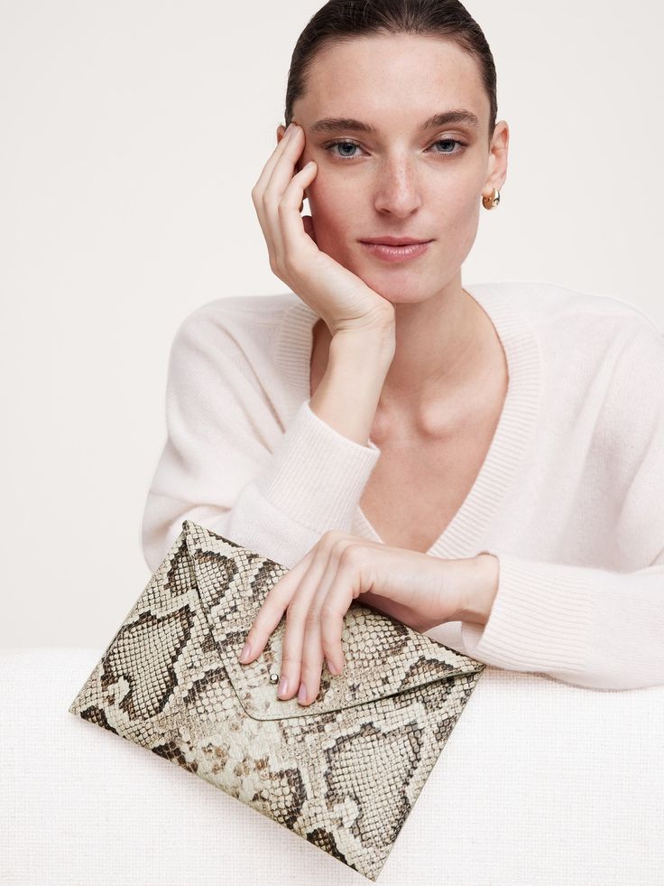 Snake-Print Italian Leather Envelope Pouch | Banana Republic Elegant Textured Leather Clutch For Everyday, Elegant Clutch For Everyday Use In Fall, Elegant Fall Clutch For Everyday Use, Elegant Everyday Clutch For Fall, Envelope Clutch For Daily Use, Elegant Rectangular Clutch For Fall, Elegant Fall Clutch, Elegant Fall Rectangular Clutch, Versatile Envelope Clutch For Everyday