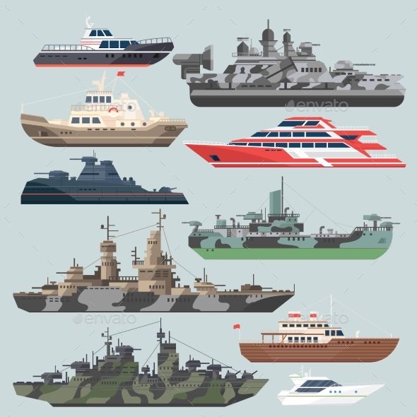 different types of boats and ships