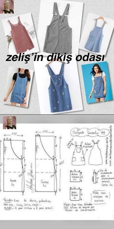 an image of sewing patterns for women's overalls