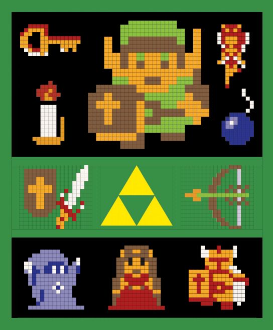 the legend of zelda cross stitch pattern