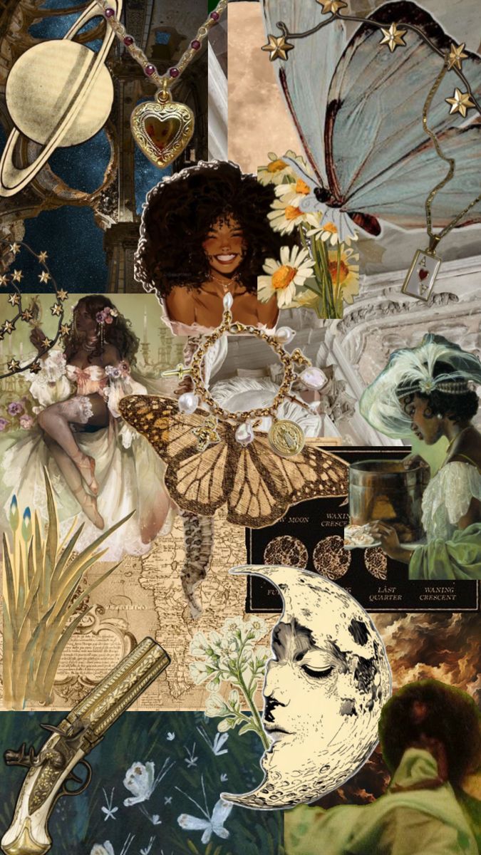 Earthy Black Woman Aesthetic, Black Woman Aesthetic Wallpaper, Woman Aesthetic Wallpaper, Earthy Black Woman, Afrofuturism Aesthetic, Aesthetic Art Collage, Black Woman Aesthetic, Black Women Aesthetic, Funky Wallpaper