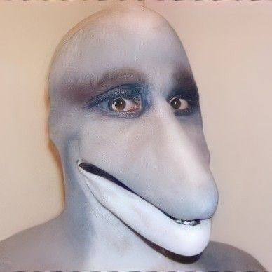 Dolphin muzzle Curseweb Pfp, Human Muzzle, Animals Doing Human Things, Weird Random Pics, Dolphin Man, Dolphin Icon, Terrifying Images, Black Creature, Creepy Icons