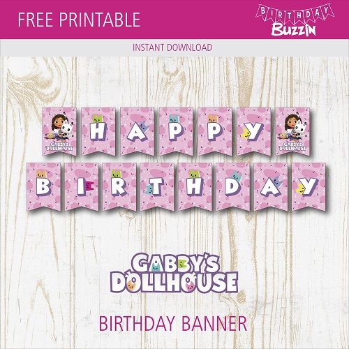 a birthday banner with the words happy birthday on it