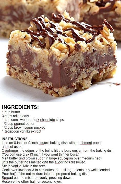 a recipe for no bake chocolate chip bars