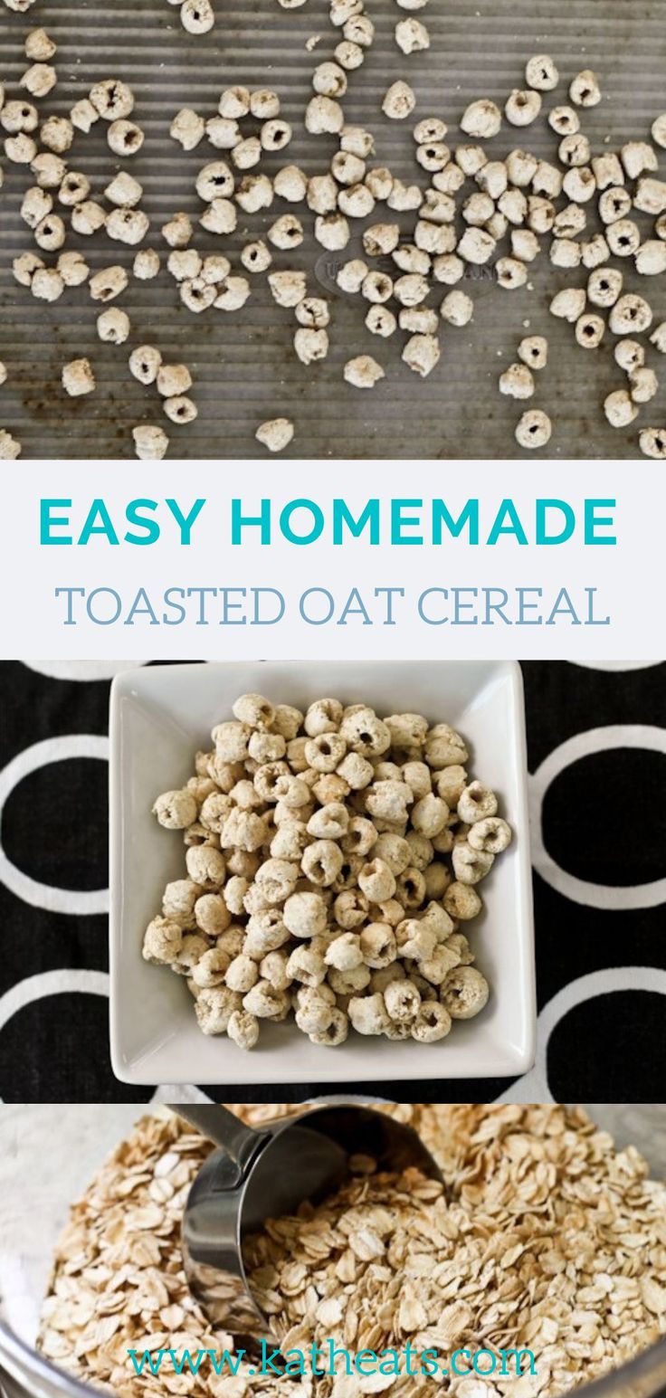 homemade toasted oat cereal in a bowl