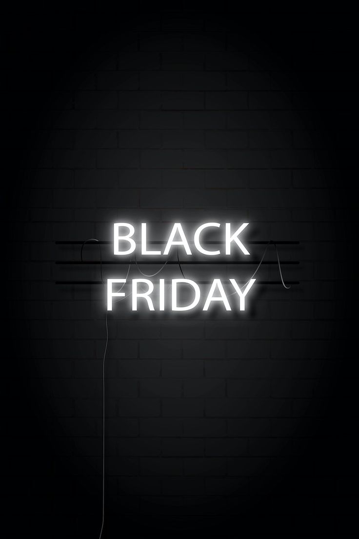 a black friday neon sign on a brick wall with the words'black friday'lit up