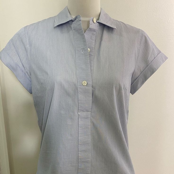 Brand New Without Tag. It Has Never Been Worn. Size Xs. Comes From Pet/Smoke Free Home. Cotton Button-up Tops With Horizontal Stripes, Cotton Button-up Shirt With Signature Stripes, Stripe Shirt, Striped Shirt, J Crew, Button Down Shirt, Womens Tops, Brand New, Pet