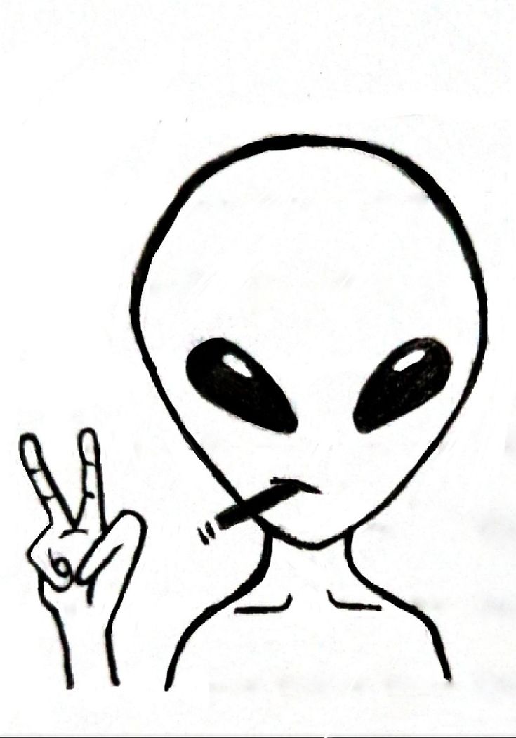 #alien #tattoo #drawing Paul The Alien Drawing, Alien Sketch Simple, Cartoon Alien Tattoo, Trippy Space Tattoo, Funky Things To Draw, Simple Alien Drawings, How To Draw A Alien, Cool Alien Designs, Alien Doodle Simple