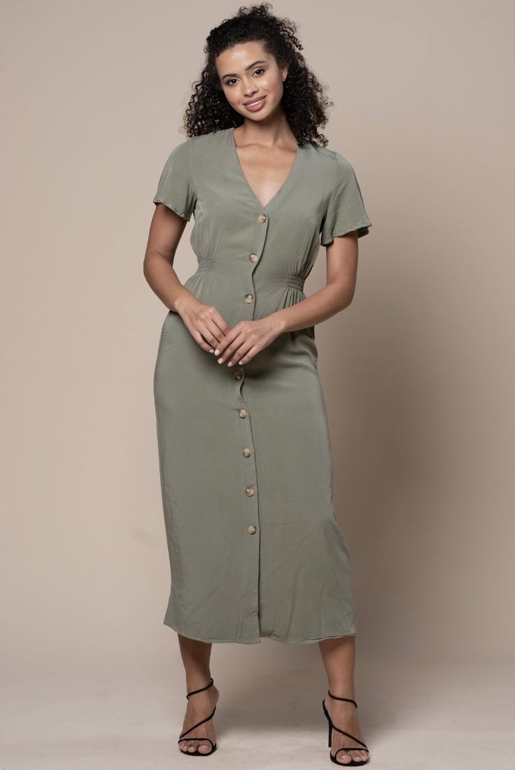 This casual button front dress was made for the beach. Functional Buttons 100% Rayon Button Front Dress, Casual Dress, The Beach, Short Sleeve Dresses, Fashion Inspo, Shirt Dress, Midi Dress, Boutique, My Style