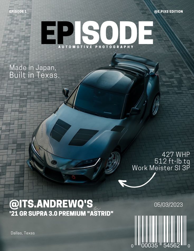 a car is shown on the cover of this magazine