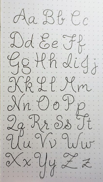 the letters and numbers are written in cursive writing with black ink on white paper