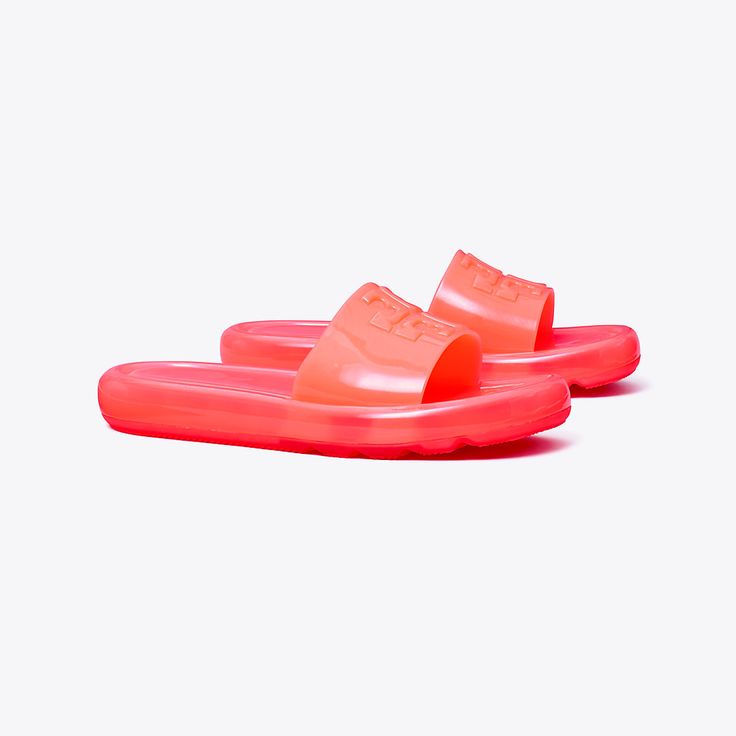 The pool slide, revisited. Versatile and comfortable, our jelly sandal is named for its air bubble sole that provides soft cushioning. Finished with a raised Double T, the waterproof shoe is great for the beach, pool and beyond. Summer Slip-on Slides With Translucent Outsole, Casual Jelly Sandals With Translucent Outsole For Summer, Non-slip Synthetic Slide Jelly Sandals, Pink Casual Sandals For Pool, Trendy Jelly Sandals For Beach With Translucent Outsole, Trendy Jelly Sandals With Translucent Outsole For Beach, Casual Slide Jelly Sandals With Cushioned Footbed, Casual Jelly Slide Sandals With Cushioned Footbed, Non-slip Summer Jelly Slide Sandals