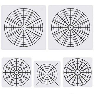 four different types of circles are shown in black and white