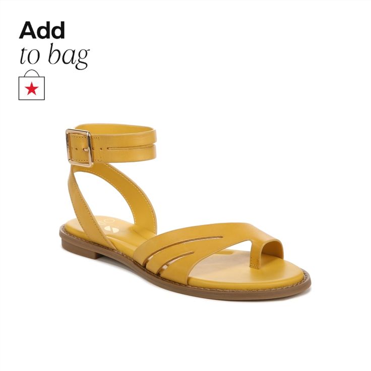 in stock Spring Camel Open Toe Sandals, Camel Open Toe Sandals For Spring, Spring Camel Leather Sandals, Chic Sandals With Toe Loop And Strap, Chic Toe Loop Sandals With Strap, Summer Camel Open Toe Sandals, Camel Open Toe Sandals For Summer, Trendy Yellow Sandals With Buckle Closure, Trendy Leather Toe Loop Sandals