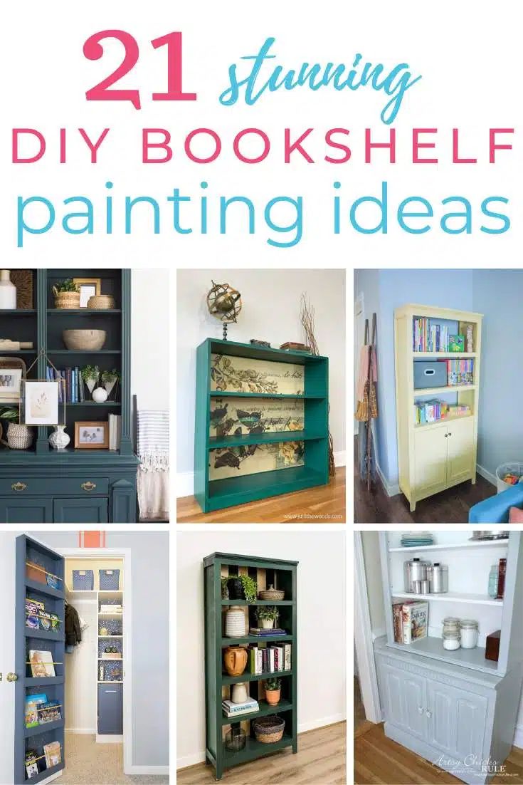 the best diy bookshelf painting ideas to try out in your home or office