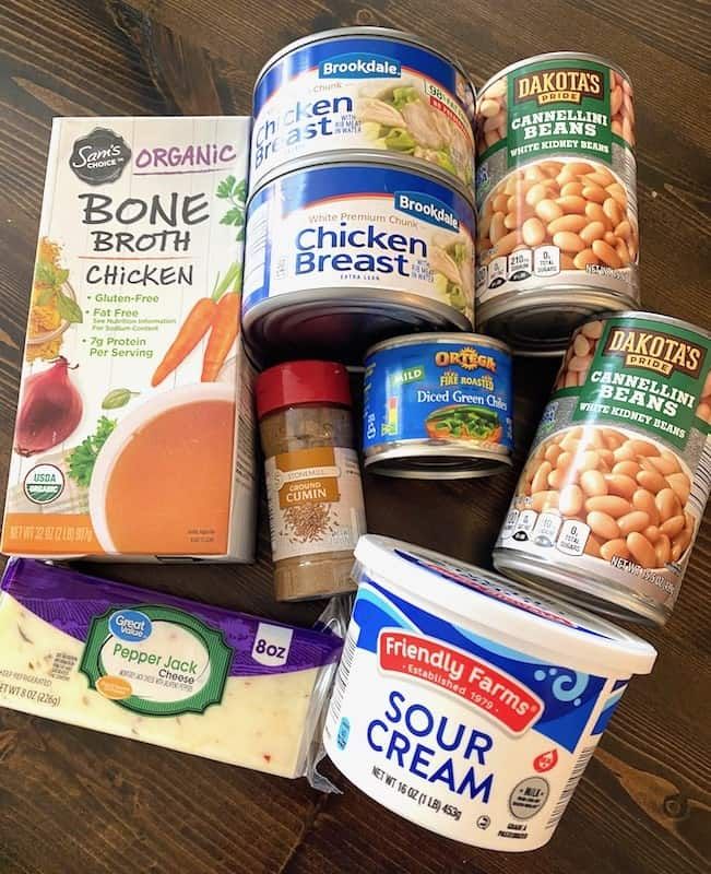 an assortment of frozen food sits on a table