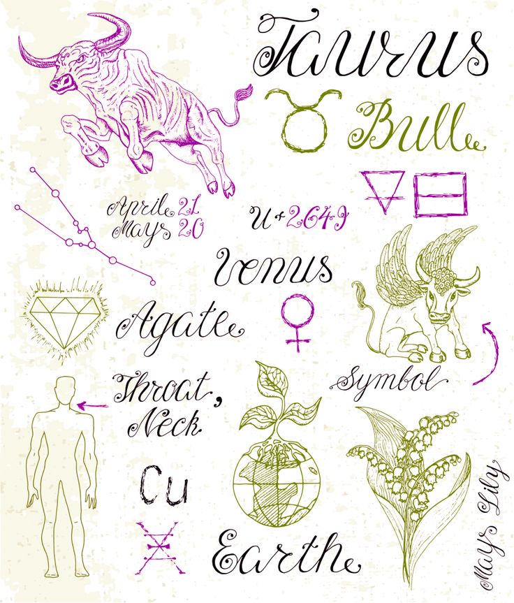 the zodiac signs and their meanings are drawn in different colors, shapes, and sizes