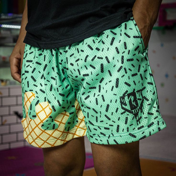 Ice Cream Youth Shorts - Mint – Baseball Lifestyle 101 Green Swim Trunks With Built-in Shorts For Summer, Summer Athletic Shorts With Built-in Shorts For Streetwear, Casual Green Swim Trunks With Built-in Shorts, Summer Beach Athletic Shorts In Green, Green Sporty Swim Trunks For Summer, Trendy Green Shorts For Beach, Trendy Green Shorts For The Beach, Casual Green Shorts For Summer, Green Shorts With Built-in Shorts For Beach Season