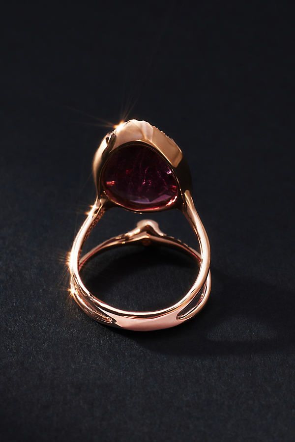 Made with 14k, 18k, and 24k gold, this collection is designed with everyday wear in mind. Whether working out, running errands, or heading to dinner, these made-to-last pieces add a glimmer of luxury to every look. | Sun Ring by Sirciam Jewelry in Pink, Women's, Size: 5, Gold at Anthropologie Luxury Ruby Halo Ring, Luxury Pink Gold Ruby Ring, Luxury Yellow Gold Ruby Ring With Brilliant Cut, Luxury Brilliant Cut Ruby Ring, Exquisite Rose Gold Rings For Formal Occasions, Modern Formal Ruby Ring, Luxury Polished Ruby Ring For Anniversary, Luxury Polished Finish Ruby Ring For Formal Occasions, Gold Diamond Ring For Evening