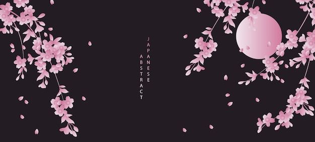 Black Pattern Background, Japan Tree, Cherry Blossom Vector, Spring Sale Banner, Blooming Apples, Profile Banner, Cherry Blossom Wallpaper, Japanese Sakura, Spring Background