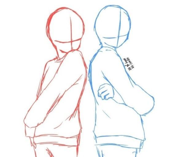 two people standing side by side with their backs turned to the same direction, one person is wearing a hoodie