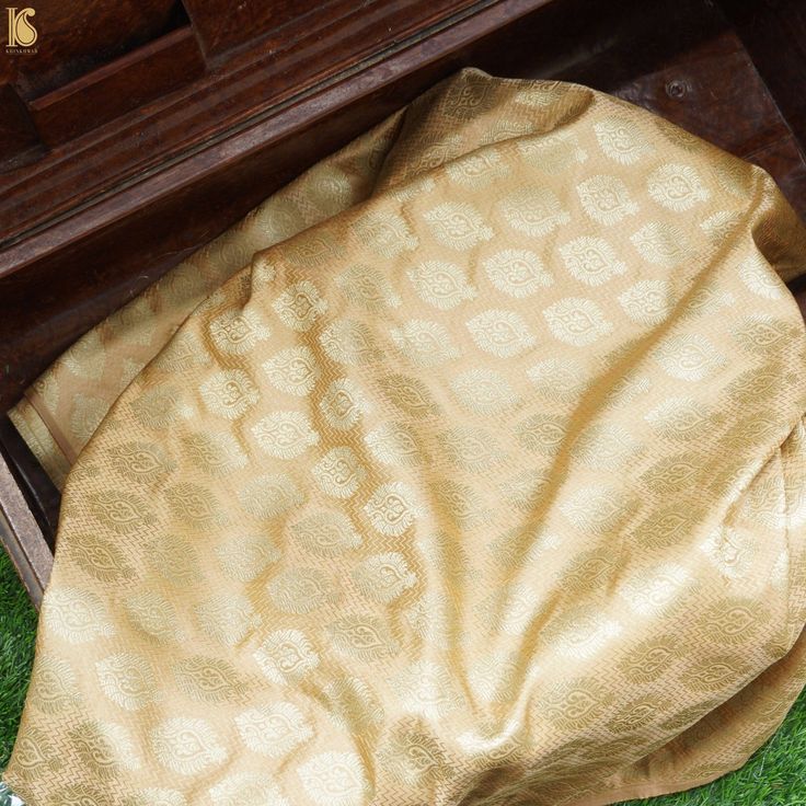 Category: Silk Brocade Khinkhwab brings you beautiful fabrics and yardage from Banaras. You can turn these beautiful banarasi brocade fabrics into a traditional blouse, Indian kurta or a western jacket. For Blouse you need 1 meter of fabric, for kurta you need 3 meters, for jackets you need 2 meters of fabric. Pair these beautiful fabrics with your Banarasi sarees and dupattas and add more glamour to it. Fabric: Semi Silk Brocade Price mentioned is for one meter. Width is 46 inches. Note- There Unstitched Brocade Traditional Wear With Self Design, Eid Brocade Blouse Piece With Self Design, Unstitched Brocade Embroidered Saree Fabric, Brocade Blouse Piece With Self Design, Eid Special Brocade Blouse Piece With Zari Work, Gold Unstitched Jamawar Suit With Traditional Drape, Semi-stitched Brocade Blouse Piece For Puja, Gold Unstitched Suit In Jamawar With Traditional Drape, Unstitched Brocade Blouse Piece For Festive Season