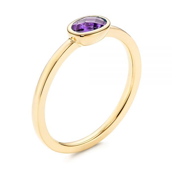 106631 14k Yellow Gold Ring   Amethyst - .50 ctw. This dainty fashion ring is the perfect match with any casual outfit. It is designed to be either worn alone, stacked across the hand with similar designs or layered on one finger. Many versions of this ring are available, from white gold and rose gold, to an assortment of aquamarine, London blue topaz and various colorful gemstones. You can start designing your own ring based on your preferences. Design Your Own Ring         Oval Amethyst in Bez Dainty Fashion, Family Ring, One Finger, Colorful Gemstones, Design Your Own Ring, Family Rings, Eternity Ring Diamond, Ring Oval, Unique Ring