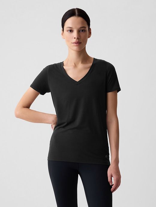 Saw this on Gap: Gap Stretch Short Sleeve Tops, Gap Short Sleeve Stretch Top, Gap Sporty Relaxed Fit Tops, Gap Stretch Cotton T-shirt, Basic Stretch Gap T-shirt, Stretch Go-dry V-neck Top, Stretch V-neck Top With Go-dry Technology, Sporty V-neck Yoga Tops, Sporty V-neck Jersey Top