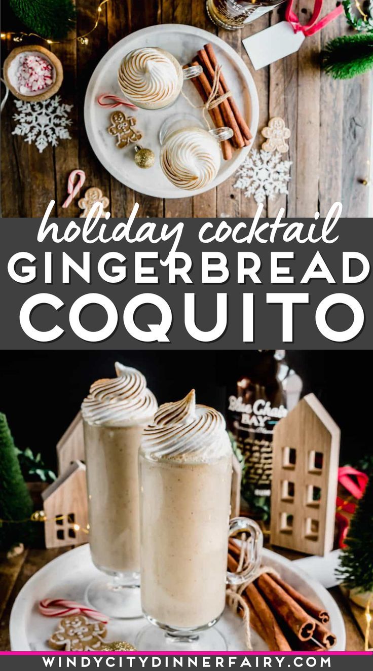 holiday cocktail gingerbread coquito is an easy and delicious drink for the holidays