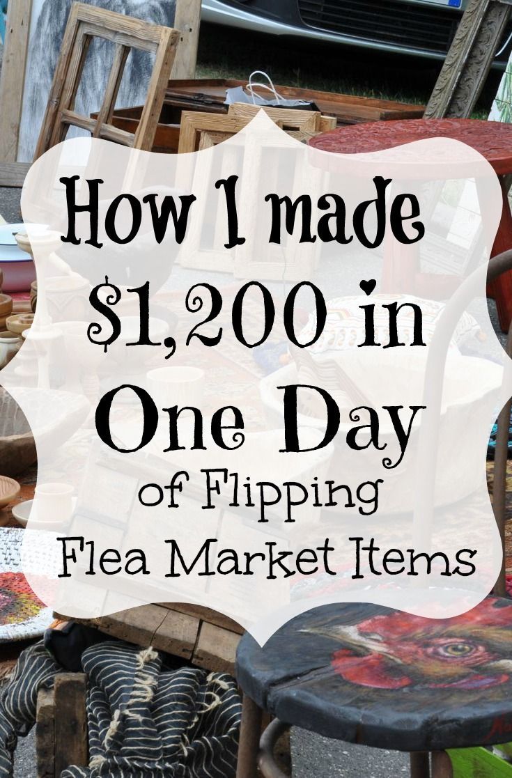 a pile of furniture with the words how i made $ 1, 200 in one day of flipping flea market items